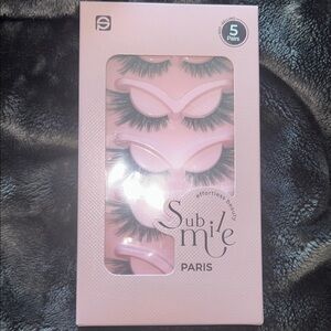 Black False Eyelashes - 5 Pairs
